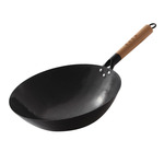 章丘手工锻打铁锅熟铁老式不粘铁锅家用炒锅不粘锅炒菜锅无涂层锅