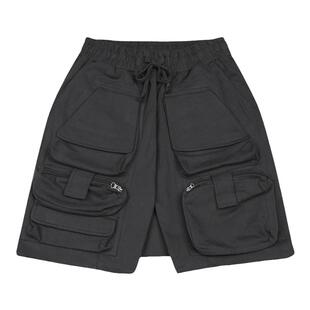 Grailz 23ss 多口袋炮弹战术机能工装休闲短裤魔术贴宽松五分vibe