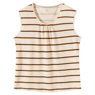 顶瓜瓜背心女夏100%纯棉无袖外穿中老年半身上衣妈妈装汗衫睡衣薄