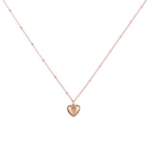 AJIDOU阿吉豆项链女爱心吊坠项链玫瑰金显白精致锁骨链颈链毛衣链