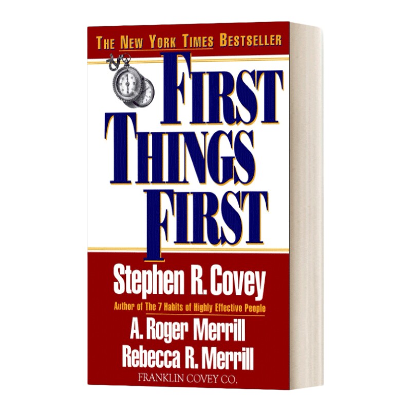 英文原版 First Things First 须急当务之急与时间有约 英文版 进口英语原版书籍