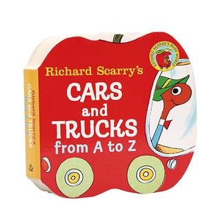 Richard Scarry's Cars and Trucks from A to Z 斯凯瑞童书英文原版绘本纸板书 小车迷交通工具字母书