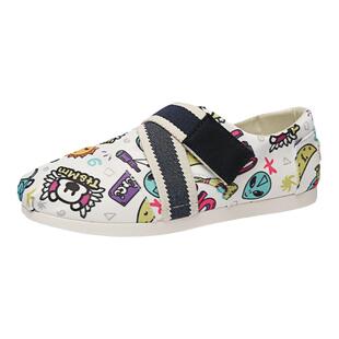 汤姆斯2026春季新款帆布鞋百搭韩版魔术贴一脚蹬学生老北京布鞋女