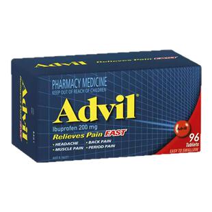 新西兰药房ADVIL布洛芬片96粒消炎止痛退烧痛经痛风 关节痛止痛药