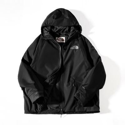 北面连帽外套春秋冬拉链防风棉服