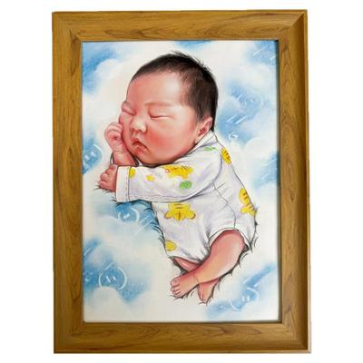 胎毛画制作龙宝宝胎发纪念品