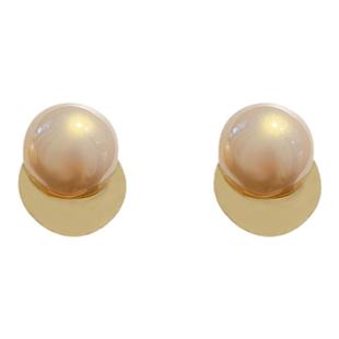 欧美金属圆片耳环2024年新款潮小众设计感高级轻奢网红气质耳钉女