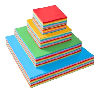 手工折纸彩纸a4剪纸白色儿童画画宝宝硬卡纸红色星星大号窗花正方形美术彩色小学生薄幼儿园专用折叠黄色圆形