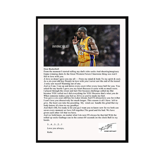 科比励志实木相框退役信纪念壁画詹姆斯乔丹球衣装饰画挂画海报