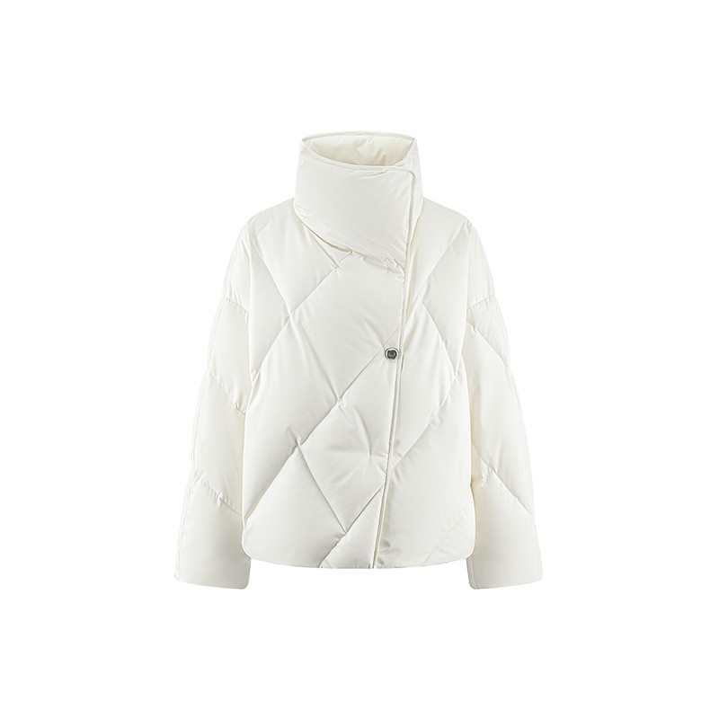 艾莱依2025秋冬新款羽绒服女定制金属扣时尚高级保暖防风短款外套