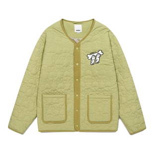 田嘉瑞同款GUUKA&matsui联名小狗刺绣内胆棉服外套男冬季保暖棉衣