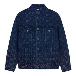 MLB官方 张凌赫同款复古渐变老花牛仔外套24秋冬新款DKM01/DKM02