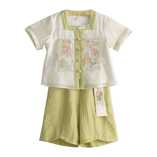 男童汉服2026夏款儿童中国风古风裤子套装男孩中秋古装表演服唐装