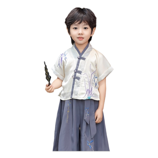 男女童国学汉服夏装幼儿园古风民族服饰传统节日表演服中国风唐装