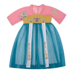 六一胭脂妆小酒馆桃花笑小神仙儿童舞蹈服女童汉服襦裙古风演出服