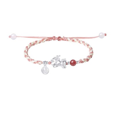 S999银貔貅情侣手链送男友女友