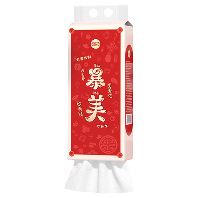 大提红色喜庆四层加厚餐巾纸