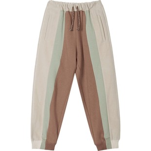 蓬马大童长裤子束脚撞色拼接运动秋冬装男女儿童pomme de terre