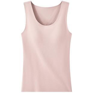 舒暖|曼妮芬带胸垫羊毛无痕保暖背心女打底免穿文胸罩杯一体式