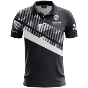 韩国可莱安羽毛球服女套装2021新款男款翻领透气速干运动时尚短袖