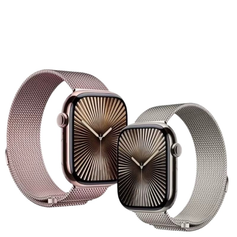 适用苹果手表表带iwatchs10手表带S9米兰尼斯表带磁吸applewatch8表链金属不锈钢s7/se/ultra2/1夏季女款腕带