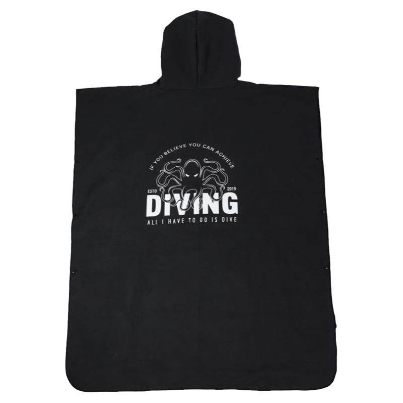 HOTMANGO速干游泳浴袍斗篷浴巾潜水保暖外套沙滩换衣温泉防晒巾女