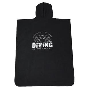 HOTMANGO速干游泳浴袍斗篷浴巾潜水保暖外套沙滩换衣温泉防晒巾女