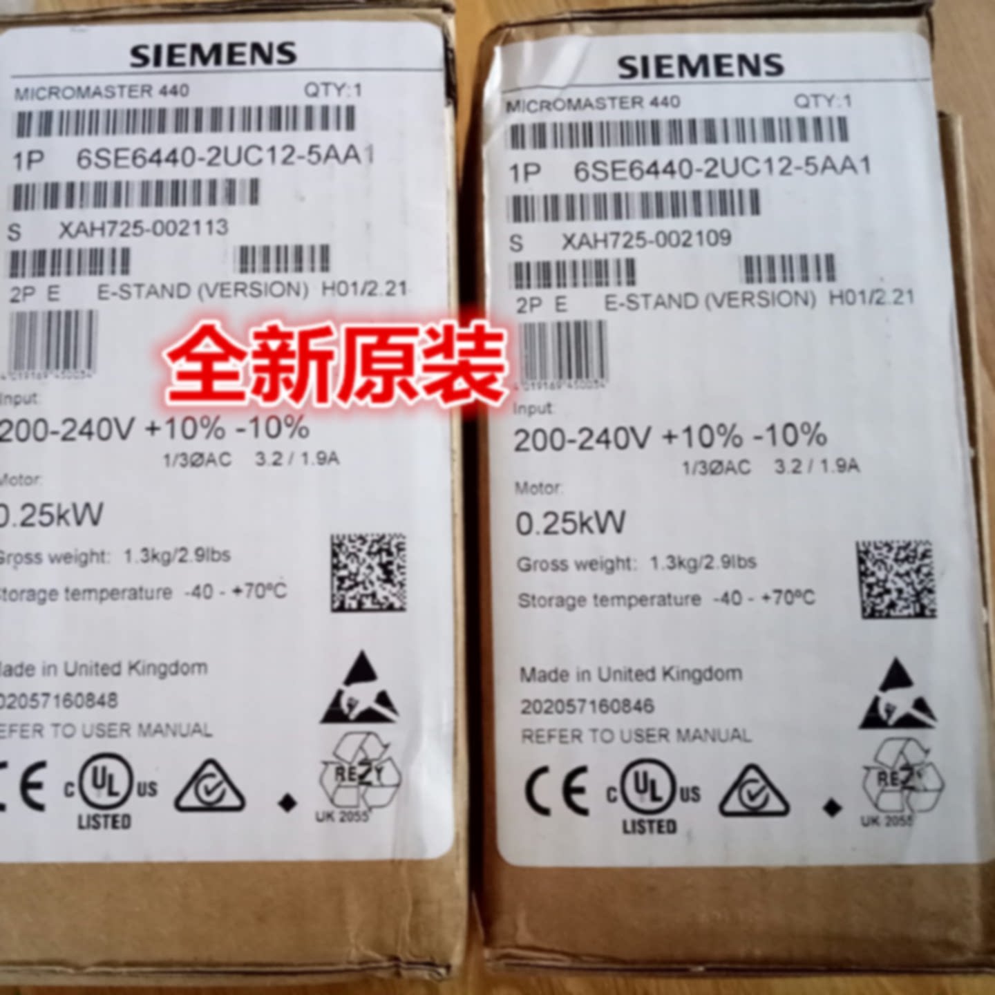 议价西门子MM440变频器0.25KW 6SE6440-2UC12-5AA1 200-240V全新