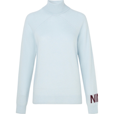 【618狂欢】Nina Ricci 女品牌标志嵌花羊绒高领针织衫