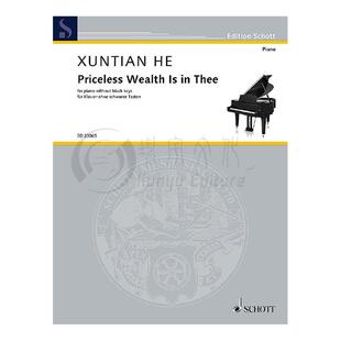 何训田 你身上有无价之宝 钢琴独奏 德国朔特原版进口乐谱书 Xuntian He Priceless Wealth Is in Thee piano ED23065