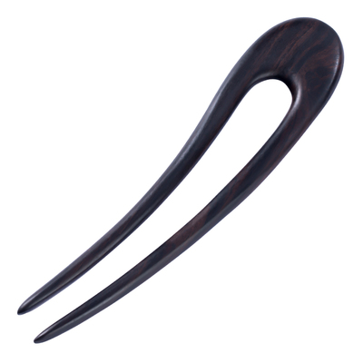 檀木U型发簪女新中式高级感日常通勤盘发古风木簪子发钗U形簪双簪