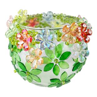 diy烛台玻璃杯 马赛克灯花瓶材料手工制作亲子益智玩具创意礼物灯