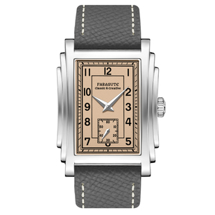 法拉苏蒂方形腕表复古精磨方魅之回川设计理念手动机械男通勤手表