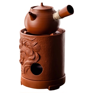 容山堂红泥砂铫壶围炉煮茶壶2025新款烧水壶户外炭火炉煮茶炉套装