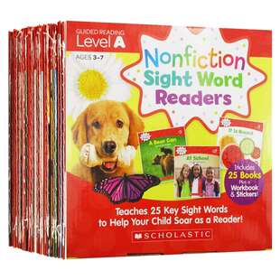 学乐英语入门关键词读本A级 25册全套 英文原版 Nonfiction Sight Word Readers Level A 自然拼读初级盒装 日常认知百科阅读书籍
