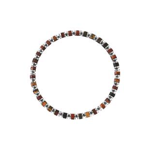 CCO炫酷棕色细珠手串单条珠串男ins欧美药片珠串珠手链礼物送男友