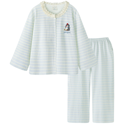 纯棉睡衣女春秋冬季甜美家居服