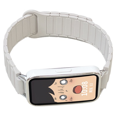 工字纹硅胶磁吸psnld华为9表带