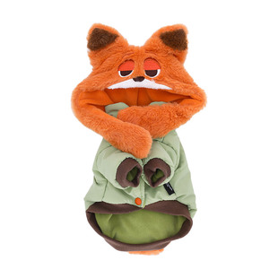 迪士尼疯狂动物城朱迪尼克宠物棉服比熊小狗冬季加厚连帽狗狗衣服