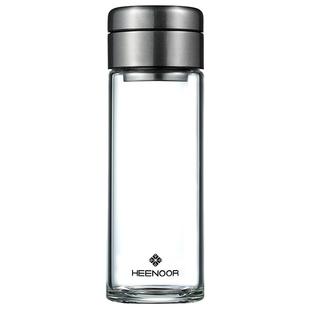 希诺玻璃杯 新款男士单层水杯 大容量茶水分离杯高硼硅玻璃泡茶杯