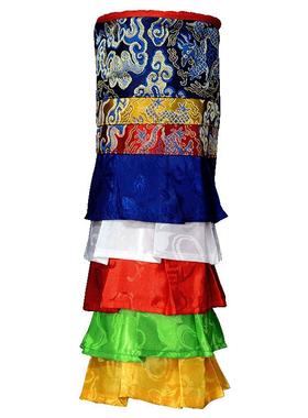 藏村布艺装饰幢幡吉祥幡裙边围布