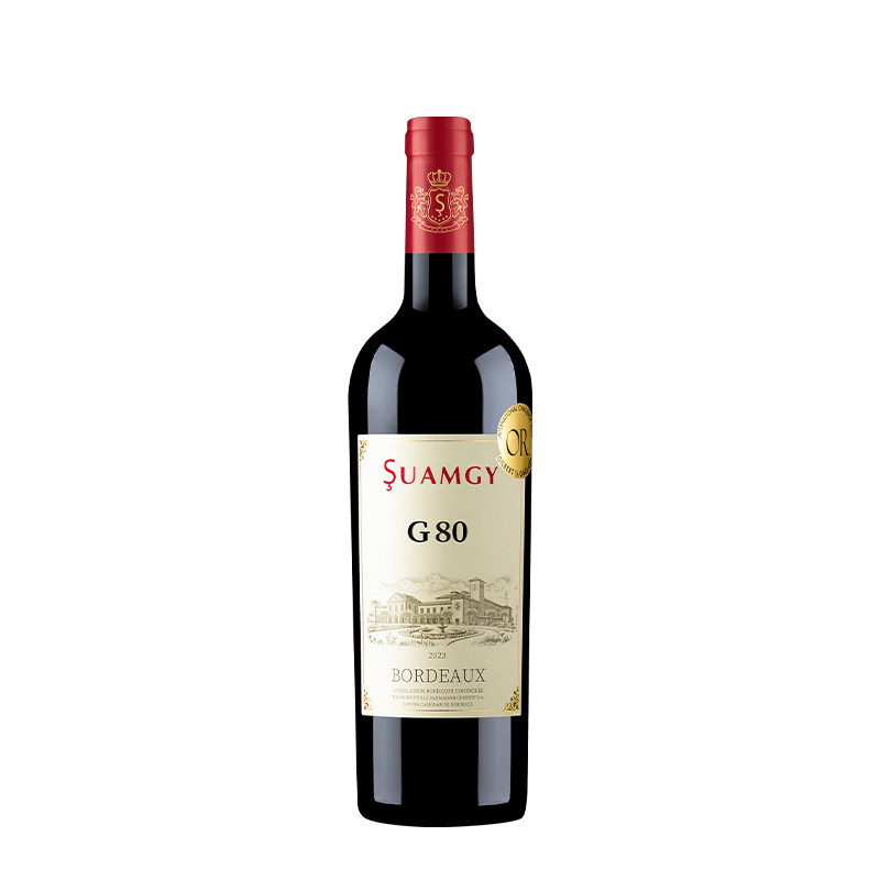 圣芝G80波尔多AOC红酒法国原瓶进口干红赤霞珠葡萄酒单支装750ml