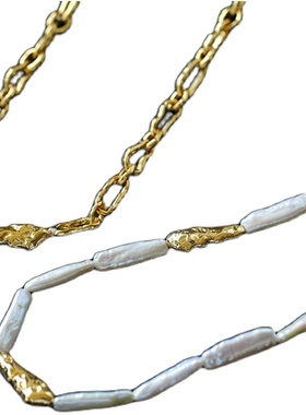 欧美ins天然长巴洛克珍珠项链女