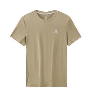 骆驼户外吸湿速干棉感T恤女2026夏款短袖圆领运动上衣男爆款体恤