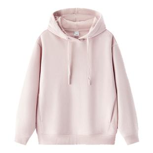 商城同款森马卫衣女抓绒发热抗菌加厚冬季新款宽松纯色连帽外套潮