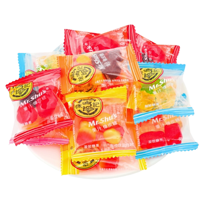 徐福记果汁橡皮糖散装糖果过年
