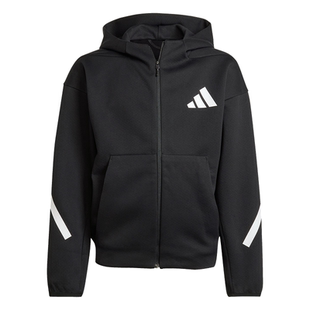 大童ADIDAS ZNE系列黑标制服亲肤柔软连帽夹克外套adidas阿迪达斯