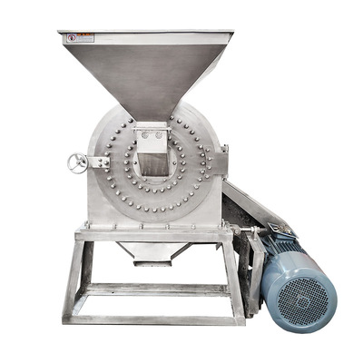 刀鲨大型不锈钢粉碎机商用小型齿盘食品调料白糖食盐中草药磨粉机