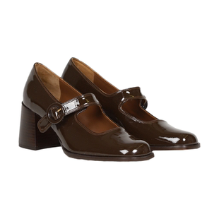 CAREL官网授权CAREN玛丽珍鞋漆皮高跟粗带复古风优雅法式单鞋女鞋