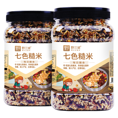 野三坡罐装七色糙米1kg